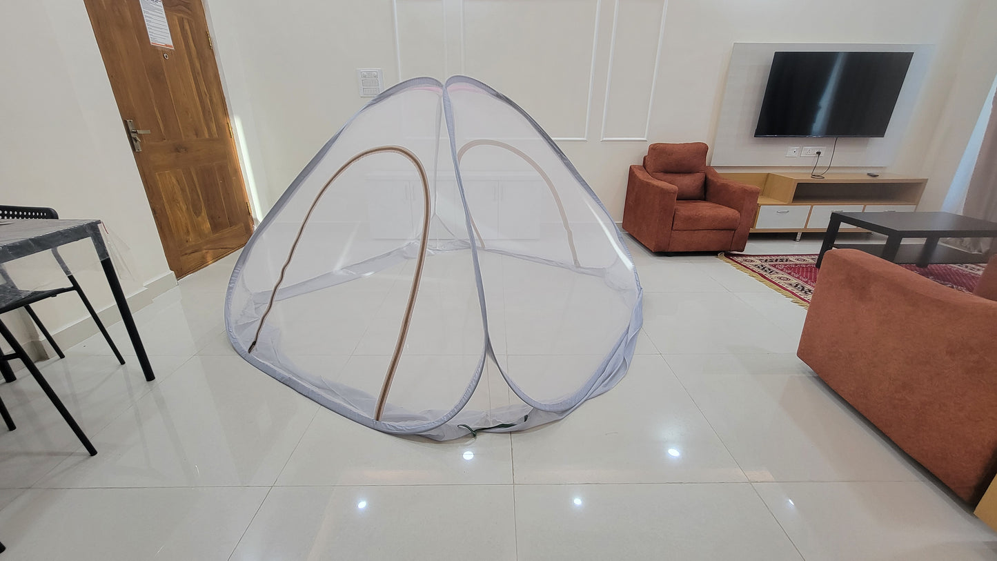 Al Sunnah NO-BASE CLOTH Mosquito Net for King Size Double Bed – Foldable (7 x 7)ft