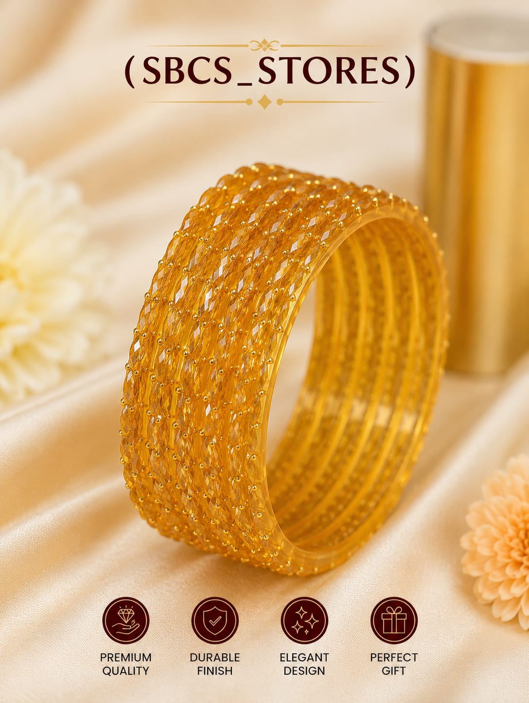 Crystal Fancy Bangles Set - AL Sunnah