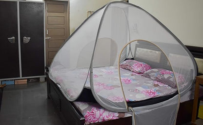 AL Sunnah Foldable Mosquito Net for Double Bed King Size (6.5 x 6.5 ft) - AL Sunnah