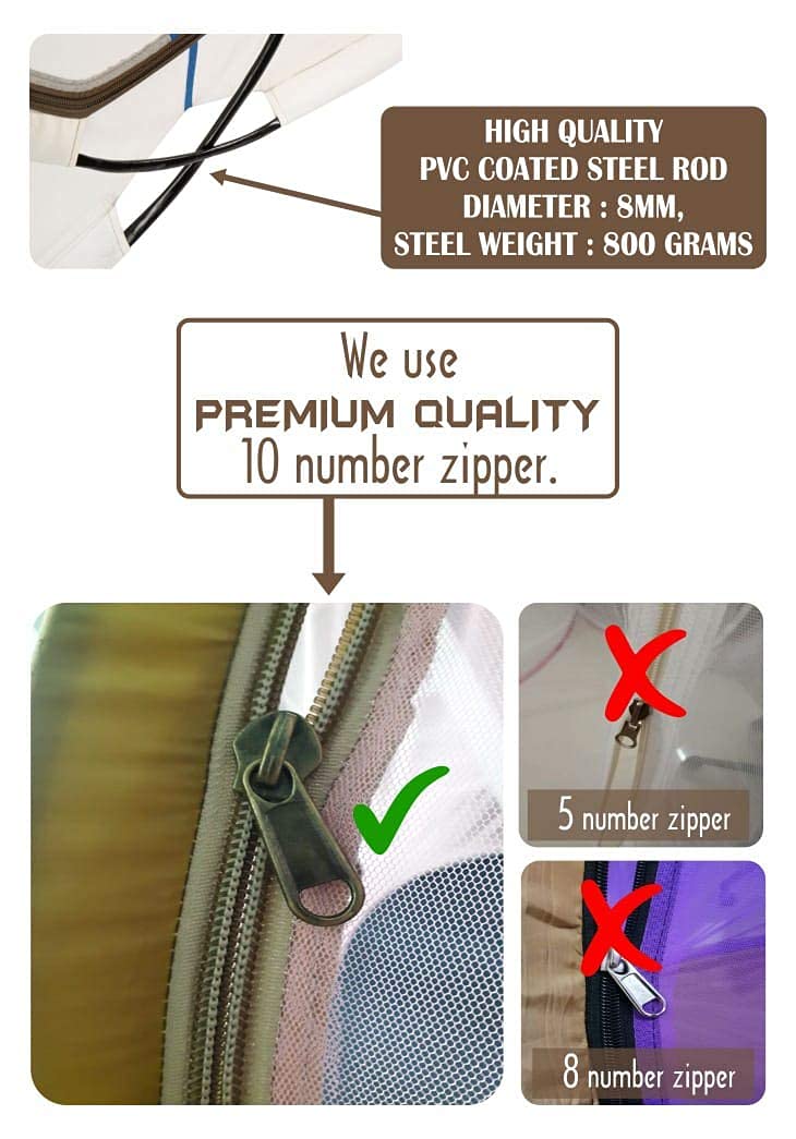 Al Sunnah (Premium) Foldable Mosquito Net for Single Bed (7 ft) - AL Sunnah
