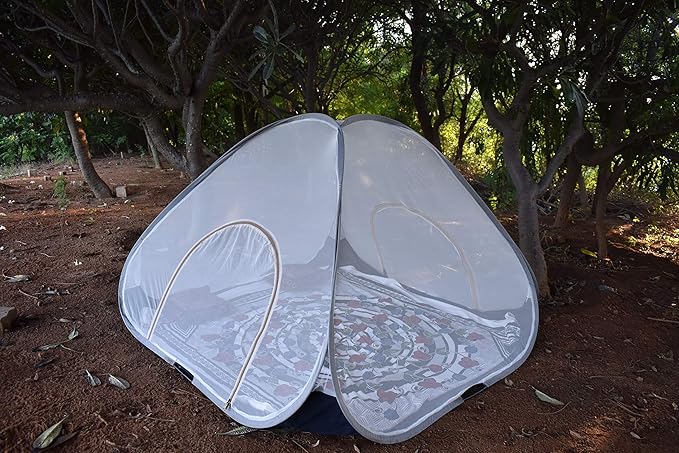AL Sunnah Foldable Mosquito Net for Double Bed King Size (6.5 x 6.5 ft) - AL Sunnah