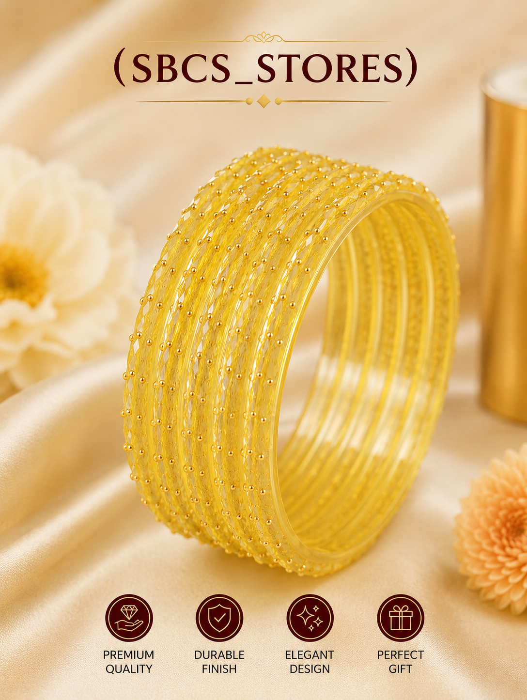 Crystal Fancy Bangles Set - AL Sunnah
