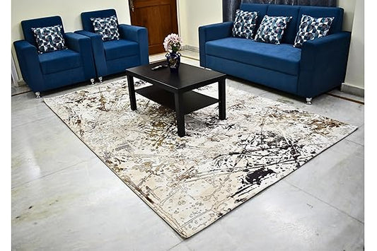 AL Sunnah Premium Silk Area Rug, Persian and Modern Design, Multi-coloured, Traditional Style, Living Room and Bedroom - AL Sunnah