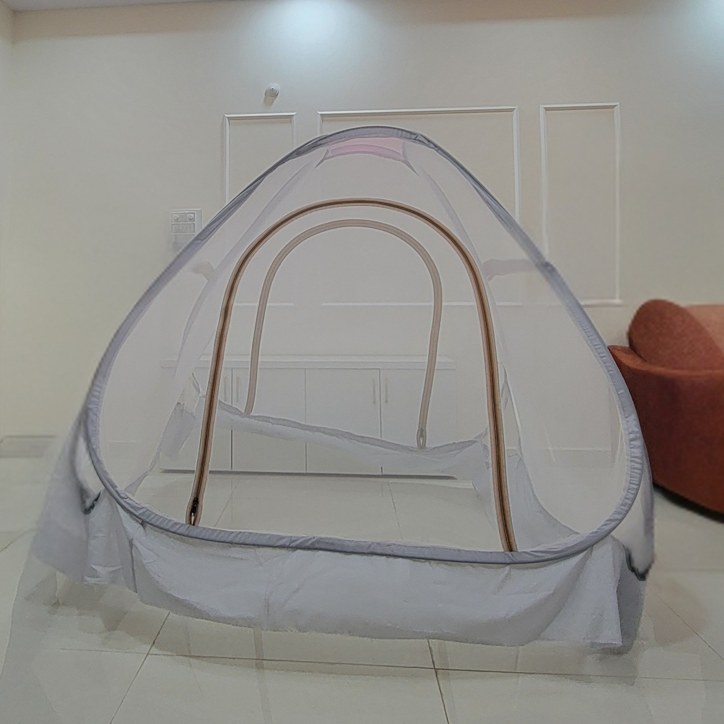 Al Sunnah NO-BASE CLOTH Mosquito Net for King Size Double Bed – Foldable (7 x 7)ft