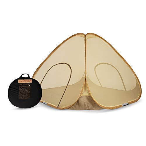 AL Sunnah Mosquito Net for Double Bed Queen Size (5.x 6.5 f t) Foldable (Golden) - AL Sunnah