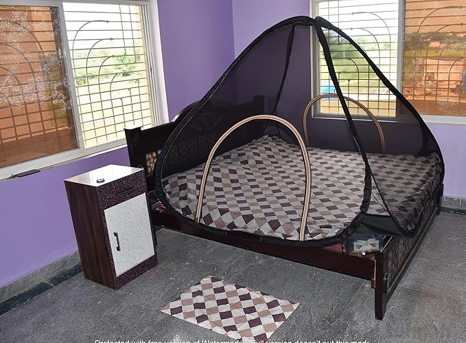 AL Sunnah Foldable Mosquito Net for Double Bed King Size (6.5 x 6.5 ft) - AL Sunnah