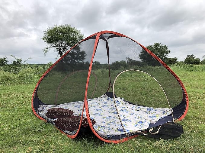 AL Sunnah Foldable Mosquito Net for Double Bed King Size (6.5 x 6.5 ft) - AL Sunnah